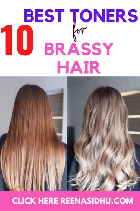 Brassy Hair To Blonde, Fixing Yellow Blonde Hair, Best Toners For Blonde Hair, Toner For Brassy Blonde Hair, How To Get Rid Of Brassy Hair, Toner For Brassy Hair Brunettes, How To Fix Brassy Hair At Home, Hair Toners For Blonde, Best Toner For Brassy Hair