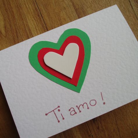 Italian Valentines, I Love You Italian, Italian Things, Italian Themed Parties, Italian Party, Addicted To Love, Valentine's Card, Italian Words, Valentines Card