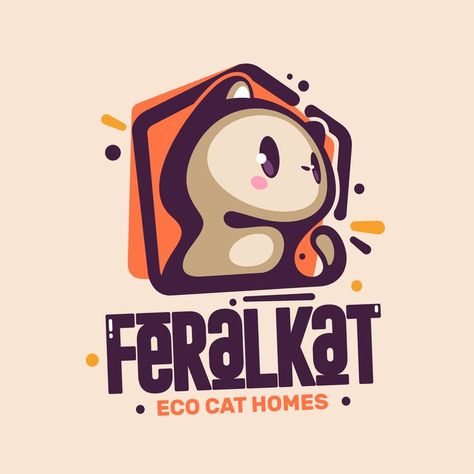 Label Logo Design, Character Logo Design, Cute Mascot, Cute Cat Cartoon, Cat Logo Design, Design Club, Logo Character, Character Logo, Logo Presentation