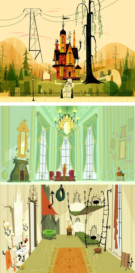 Home For Imaginary Friends, Foster Home For Imaginary Friends, House Cartoon, Imaginary Friends, Bg Design, Foster Home, Scene Design, Imaginary Friend, Arte Sketchbook