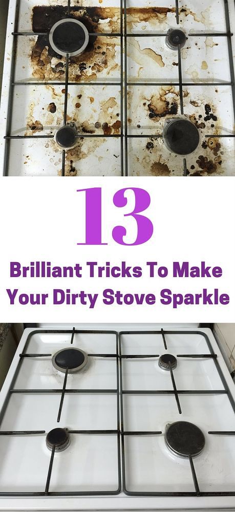 Make your stovetop sparkle again There are a couple ways to clean a dirty stovetop - here are a few of our tried-and-true favorites! Stove Top Cleaner, Clean Stove Top, Clean Stove, Gas Stove Top, Bathroom Cleaning Hacks, Gas Stove, House Cleaning Tips, Diy Cleaning Products, Clean Kitchen