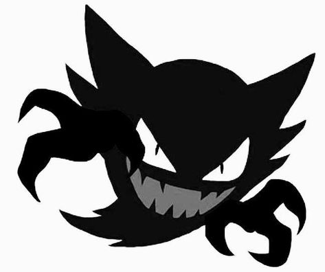 Black And White Pokemon Art, Haunter Tattoo, Hunter Pokemon, Haunter Pokemon, Avatar Tattoo, Ghost Type Pokemon, Gengar Pokemon, Ghost Pokemon, Clever Tattoos