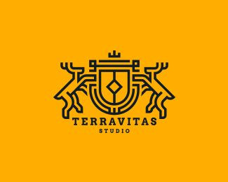 Terravitas Studio Logo Heraldry Logo, Modern Heraldry, Editorial Logo, Academy Logo, Logo Desing, Identity Inspiration, Cool Typography, Accounting Logo, Education Logo