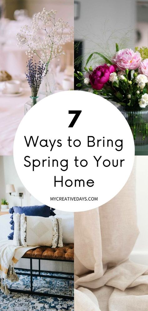 Looking for a few easy and affordable ways to give your house a refresh for spring? Check out our 7 easy spring home decorating tips. We’ll show you simple ways to refresh your home and make it feel like a breath of fresh air. Diy Spring Crafts, Winter Pillows, Spring Refresh, Spring Decor Diy, Spring Decorating, Budget Home Decorating, Spring Crafts For Kids, Insulated Curtains, Upcycled Home Decor