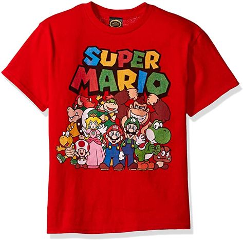 Mario Logo, Super Mario Shirt, Mario Shirt, Nintendo Store, Mario Yoshi, Super Mario Games, Character Group, Mario Luigi, Mario Games