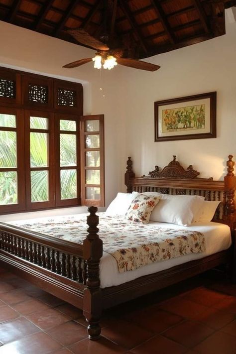 Classic Vintage Interior, Classic Bedroom Interior Design, Classic Bedroom Interior, Interior Room Design, Jamaica House, Diy Headboard Ideas, Indian Living Room, Indian Room Decor, Indian Bedroom Decor