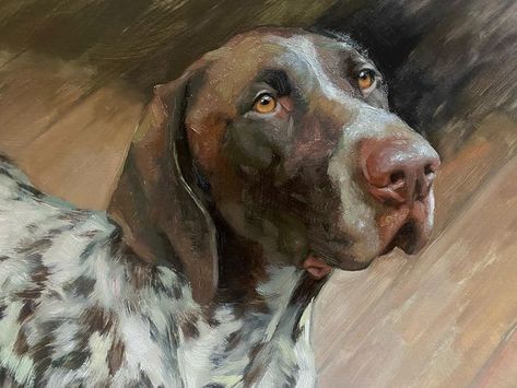 Jennifer Gennari, Short Haired Pointer, Mission E, German Shorthair, Acrylic Painting Tips, Loose Watercolor, German Shorthaired Pointer, Painting Tips, Dog Portraits