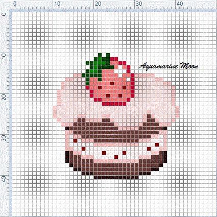 Cake Cross Stitch Pattern, Cake Cross Stitch, Pixel Grid, Kawaii Cross Stitch, Tiny Cross Stitch, Easy Pixel Art, Pixel Art Templates, Diy Perler Bead Crafts, Pixel Crochet