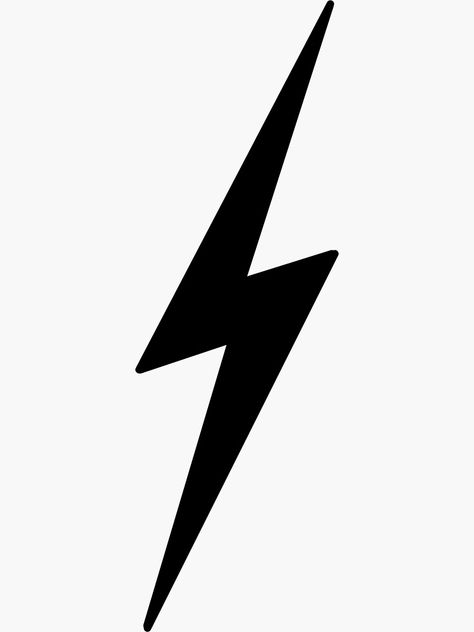 "black lightning bolt" Sticker by Morgancreations | Redbubble Lightnight Bolt, Hk Edit, Lightning Bolt Wallpaper, Law Wallpaper, Bison Logo, Trafalgar Law Wallpapers, Lightning Bolt Tattoo, Bolt Logo, Lightning Tattoo