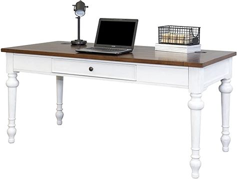 Amazon.com: Martin Furniture Durham Writing Desk : Home & Kitchen French Country Desk, Coastal Office, Wood Writing, Beachfront Decor, White Desk Office, Beach Office, Wood Writing Desk, Cottage Inspiration, Weathered White