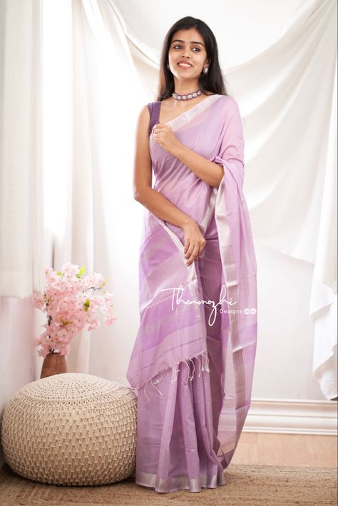 Thenmozhi Designs, Plain Cotton Saree, Maheshwari Saree, Handloom Cotton Saree, Cotton Sarees Handloom, Simple Saree Designs, New Saree Designs, Cotton Sarees Online, Bridesmaid Saree