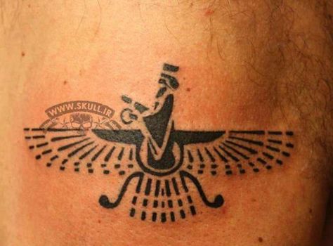 farvahar Faravahar Tattoo, Farvahar Tattoo, Persian Tattoos, Ahura Mazda, Persian Tattoo, Quarter Sleeve Tattoos, Barber Logo, Arm Tats, Piercing Inspo