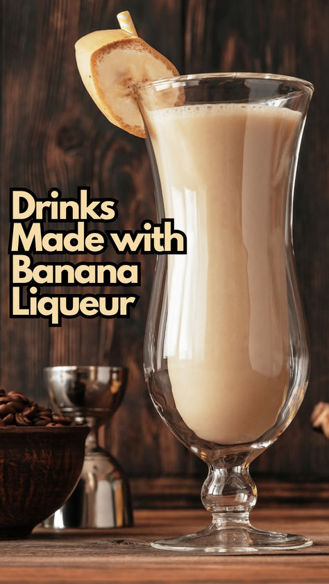 Drinks Made with Banana Liqueur Banana Liquor Drinks, Banana Liqueur Drinks, Bar Drink Recipes, Liqueur Cocktails, Banana Liqueur, Liqueur Drinks, Whiskey Recipes, Banana Drinks, Liqueurs Recipes