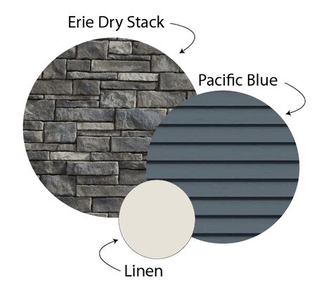 Stone Veneer Siding, Faux Wall, Blue Siding, Shingle Colors, Exterior House Color, Siding Colors, Exterior Paint Color, Exterior Remodel, House Siding