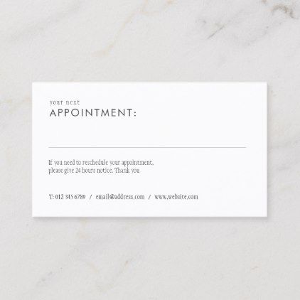 Simple Modern Appointment Card 2020 Calendar Dental Business Cards, Appointment Reminder, Pink Glitter Background, Appointment Card, Appointment Calendar, Hair Stylist Gifts, Stylist Business Cards, Hairstylist Business Cards, Salon Business Cards