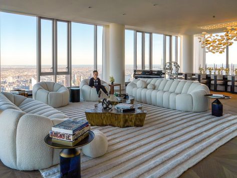 Photos: Inside the World's Highest Homes on NYC's Billionaires' Row Central Park Tower, Billionaire Homes, Billionaires Row, Luxurious Penthouse, Penthouse Interior, Luxury Residence, Nyc Real Estate, Luxury Penthouse, New York Apartment