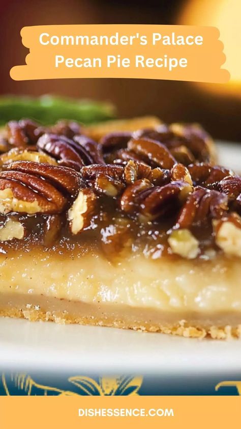 Commander’s Palace Pecan Pie Recipe – Dish Essence Custard Pecan Pie, Custard Pecan Pie Recipe, Island Pecan Pie Recipe, Molasses Pecan Pie Recipe, Pecan Pie Recipe Southern Living, Island Pecan Pie, Christmas Pies, Best Pecan Pie Recipe, Pecan Pie Cobbler