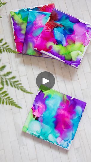 20K views · 603 reactions | Who’s ready for Holi inspired coasters! These would be perfect for a Holi hamper or just a fun DIY to do with the kids. I used plain glossy white ceramic tiles, Sharpie markers, and a few drops of rubbing alcohol to create these swirls of colors. You should finish off with a coat of modpodge or sealer to ensure the colors don’t rub off.  . . . . . . . . . . . . #diycoasters #holicraft #holi #festivalofholi | Mitesh | Home & Design | PRIYA SARAIYA · Kasumbal Rang (Reprise) Sharpie Alcohol, Ceramic Tile Crafts, Diy Coasters Tile, Rainbow Tile, Blow Paint, White Ceramic Tiles, Hand Painted Tile, Tile Crafts, Sharpie Markers