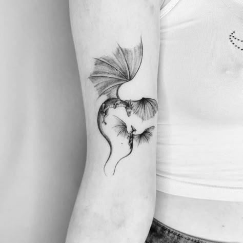 Dragon Family Tattoo, Mini Dragon Tattoo, Baby Dragon Tattoos, 88 Tattoo, Mother Tattoos For Children, Small Dragon Tattoos, Bookish Tattoos, Boho Tattoos, Dragon Tattoo For Women