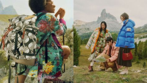 The Gucci x The North Face Collaboration Embraces The Great Outdoors - IMBOLDN North Face X Gucci, Nort Face, Mission Workshop, Winter Outdoors, Creedence Clearwater Revival, Summer Campaign, Sustainable Clothing Brands, Sleeping Bags, Retro Print