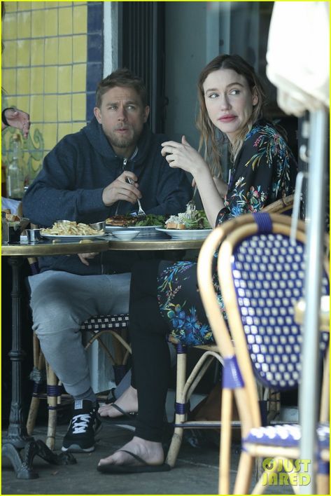 Charlie Hunnam Is All Smiles with Morgana McNelis at Lunch! Charlie Hunnam Girlfriend, Morgana Mcnelis, Lunch Photo, Lost City Of Z, Jesse Metcalfe, Ab Fab, Old King, Avan Jogia, Ryan Guzman