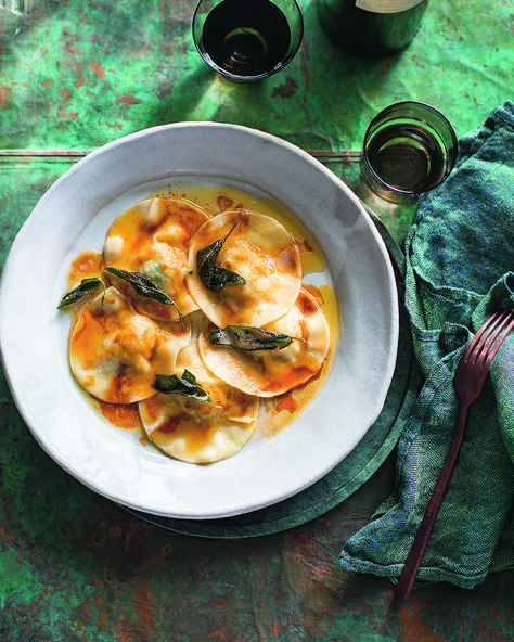 Salt cod, or baccala, and delicately flavoured prawns make great bedfellows in these buttery fresh egg pasta pillows, which put shop-bought versions in the shade. Prawn Ravioli, Quit Sugar Recipes, Sage Brown Butter, Salt Fish, Pasta Flour, I Quit Sugar, Sage Butter, Gourmet Dinner, Travel Magazine