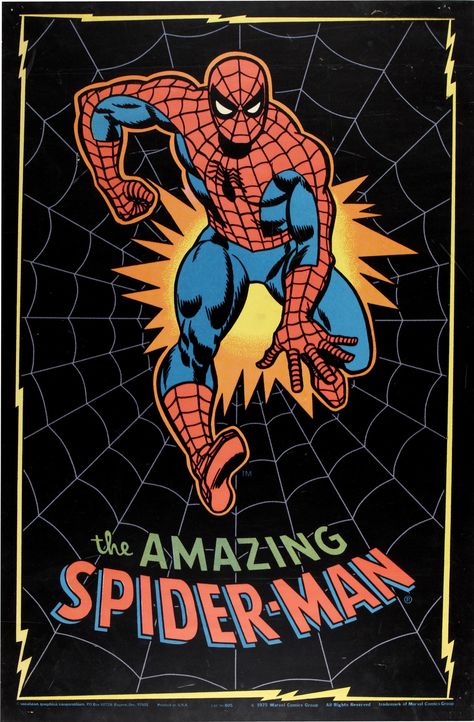 the AMAZING SPIDER-MAN | by John Romita | Nick Derington | Flickr Spiderman Poster, Blacklight Posters, Image Spiderman, Black Light Posters, Univers Marvel, New Retro Wave, Online Comics, Spiderman Birthday, Superhero Comics