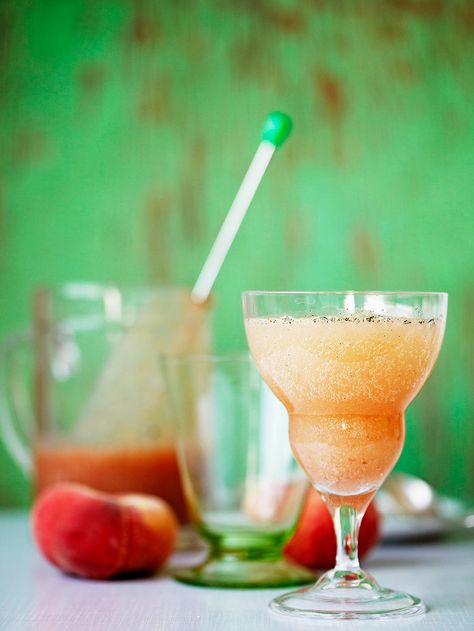 White peach cordial | Fruit recipes | Jamie magazine recipes Dairy Free Muffins, Cordial Recipe, Burger Recipes Beef, Peach Puree, Jamie Oliver Recipes, Homemade Burgers, Cheesy Bacon, Delicious Fruit, Cocktail Making