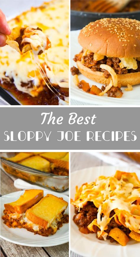 Sloppy Joe Recipes including Easy Homemade Sloppy Joes, Sloppy Joe Frito Pie, Sloppy Joe Dip, Sloppy Joe Grilled Cheese Casserole and Turkey Sloppy Joes Sloppy Joe Cups, Sloppy Joe Recipes, Sloppy Joe Dip, Big Mac Sloppy Joes, Big Mac Sloppy, Grilled Cheese Casserole, Sloppy Joes Biscuits, Sloppy Joe Grilled Cheese, Best Sloppy Joe Recipe