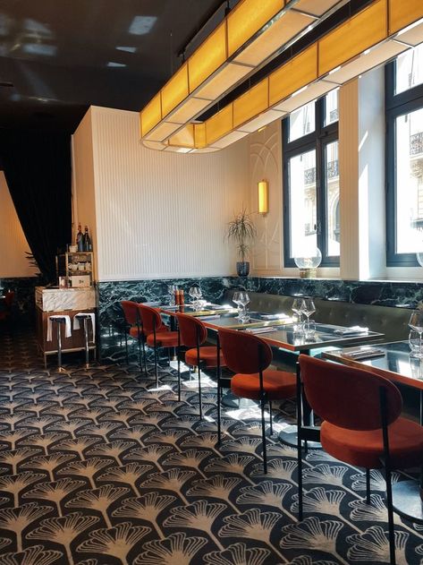 Super chic art deco steakhouse in Paris, France Chic Art, Paris France, Conference Room, Conference Room Table, Art Deco, Paris, France, Furniture, Home Decor