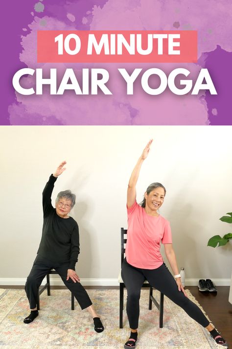 Let’s relax our minds and bodies this week with some yoga. This gentle workout will strengthen your muscles, mobilize your joints, increase flexibility, and calm your mind in 10 minutes. It’s a great one for seniors and beginners. So let’s relax and breathe together today. Tap the link to get started! #seniorfitness #beginnerfitness #yoga #10minuteworkout #stretching #athomeworkout #flexibility #muscles #strengthbuilding #calming #relax #breathe #yes2next Chair Stretches For Flexibility, 28 Day Chair Yoga For Seniors Printable, Free Chair Yoga For Seniors, Chair Yoga For Seniors Printable, Wheelchair Exercises, Chair Yoga For Seniors, Ms Exercises, Gentle Exercise, Osteoporosis Exercises