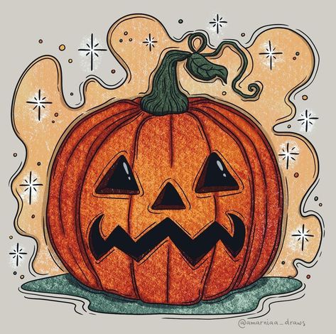 Things To Draw In Your Sketchbook Halloween, Marker Art Halloween, Spooky Drawings Ideas, Pumpkin How To Draw, Halloween Marker Drawings, Fall Marker Art, Punkin Drawings, Easy Autumn Drawings, Cute Halloween Things To Draw