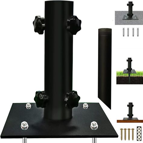 Amazon.com : Atsasaye Patio Umbrella Stand Multifunctional, Lawn Design with Ground Spike Fixing, Easy to Carry, Table Umbrella Base for Multiple Scenes, Weather Resistant Outdoor Umbrella Stand for Patio/Garden/Deck Porch. : Patio, Lawn & Garden Flag Pole Bracket, Outdoor Umbrella Stand, Lawn Design, Patio Umbrella Stand, Ground Spikes, Garden Deck, Deck Porch, Shade Umbrellas, Table Umbrella