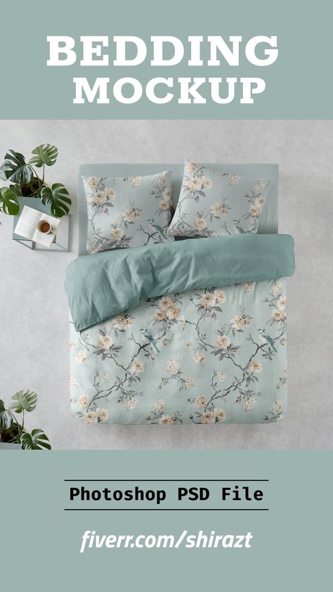 Bedding Mockup -Photoshop PSD File Bedding Mockup, Mockup Photoshop, Graphic Designing, Photoshop Tutorial, The Field, My Name, Mockup, Duvet, Illustrator