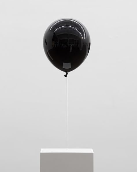 Jiri Geller Black Balloon, A Black, Floating, White, Black