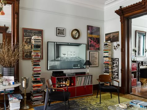 Townhouse Architecture, Brownstone Interiors, Make A Movie, Red Cabinets, Park Slope, Mosaic House, Architectural Details, Eclectic Home, Great Rooms