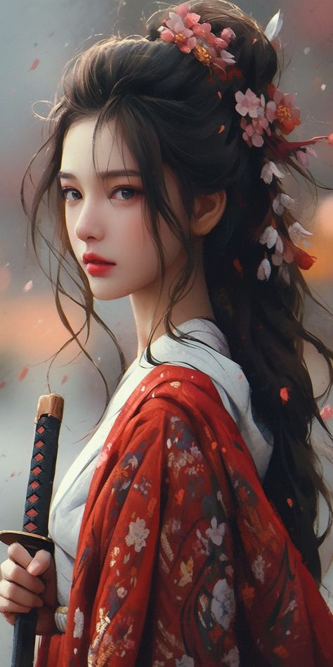 Female Samurai Art, Geisha Drawing, Anime Nana, Monster Anime, Female Samurai, Anime Websites, Geisha Tattoo, Istoria Artei, Anime Show