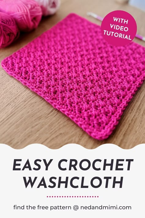 This free crochet pattern is designed with beginners in mind. It gives you all the details you need to successfully crochet a beautiful and functional dishcloth for your home or as a special gift. Crochet Textured Dish Cloth Free Pattern, Crochet Patterns With Cotton Yarn Free, Face Cloth Crochet Pattern, Quick And Easy Crochet Dishcloth Pattern, Crochet Cotton Dishcloth, Crochet Wash Clothes Patterns Free, Dishrag Crochet Pattern, Wash Cloth Crochet Pattern Easy, Crochet Face Washcloth Free Pattern