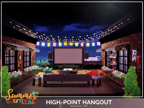 The Sims Resource - High Point Hangout - No CC Teen Hangout, The Sims 4 Lots, Tumblr Sims 4, Sims 4 Teen, Sims 1, Cc Sims, Maxis Match, The Sims Resource, Sims 4 Mods