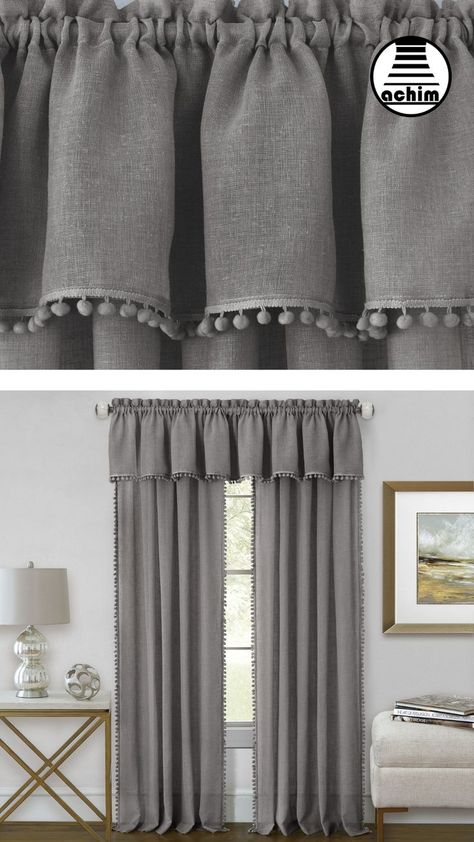 Ideas For Living Room Curtains, Curtains Aesthetic, Interior Design Garden, Modern Kitchen Curtains, Curtain Colors, Curtains Style, Pocket Window, Curtain Styles, Elegant Curtains