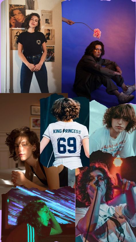 King Princess Poster, King Princess Aesthetic, Esther Aesthetic, Nb Hair, Mikaela Straus, Aesthetic King, King Princess, Rock Band Posters, Princess Wallpaper