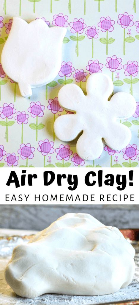 Easy Air Dry Clay Recipe - Little Bins for Little Hands Homemade Air Dry Clay, Air Dry Clay Recipe, Easy Air Dry Clay, Sensory Recipes, Modeling Clay Recipe, Homemade Clay Recipe, Flower Wall Hanging Decor, Room Hanging Decor, Diy Paper Wall Hanging