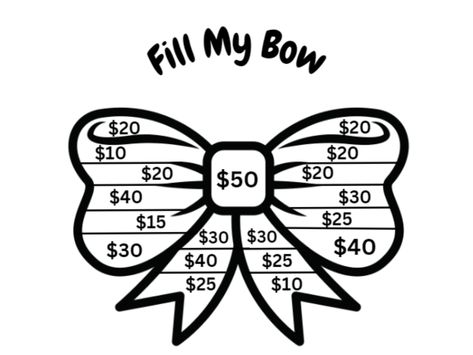 Fill My Bow Cheer Fundraiser, Cheer Fundraiser Ideas, Cheer Fundraiser, Cheerleading Fundraiser, Dance Fundraisers, Pep Squad, Sports Fundraisers, Cheer Competition, Cheer Coach