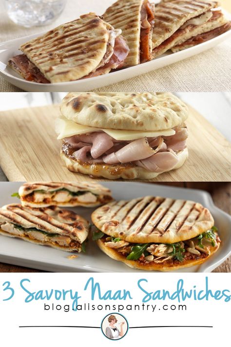 Turkey Naan Sandwich, Sandwiches With Naan Bread, Nan Bread Sandwich Ideas, Naan Bread Sandwiches, Naan Bread Wraps, Mini Naan Bread Recipes, Chicken Naan Sandwich, Naan Bread Sandwich, Naan Grilled Cheese