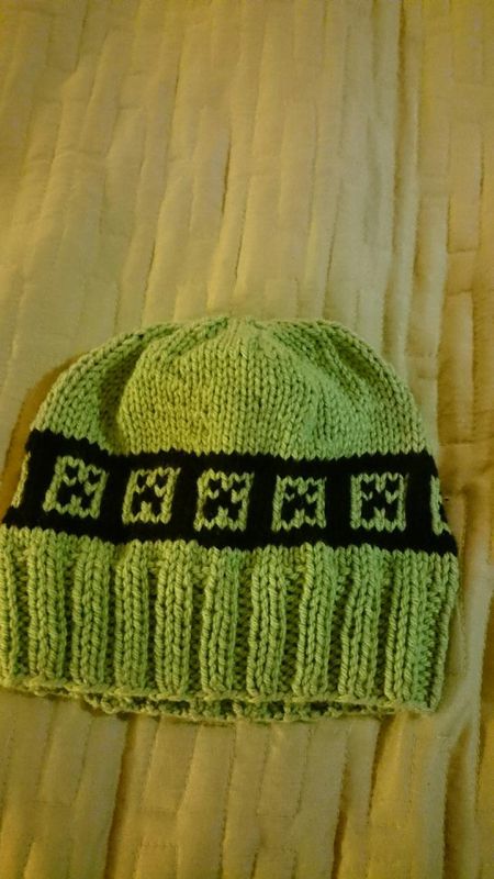 minecraft hat Minecraft Knitting, Minecraft Crochet Patterns, Crochet Christmas Hat, Minecraft Hat, Minecraft Crochet, Christmas Cap, Christmas Knitting Patterns Free, Crochet Christmas Hats, Crochet Snowflake