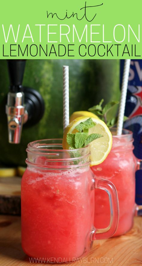 Watermelon Drinks, Watermelon Keg, Watermelon Mint Lemonade, Boozy Treats, Pool Drinks, Cocktail Chic, Lemonade Cocktail, Watermelon Mint, Summertime Drinks