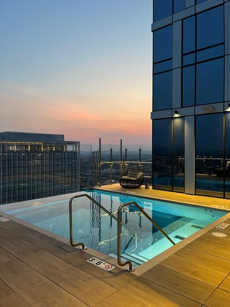 Rooftop pool with glass bottom Infinity Pool Balcony, Balcony Pool Apartment, Pool In Apartment, Luxury Apartment Pool, Balcony With Pool, Jacuzzi Hotel, Pool Rooftop, Swimmer Quotes, Swim Quotes