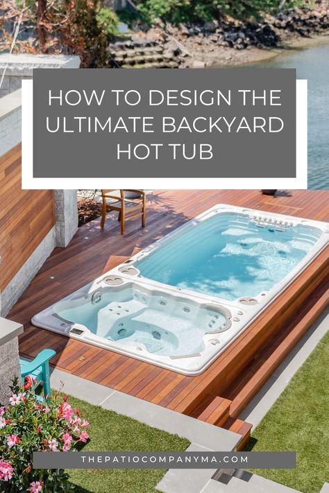 Transforming your backyard into your own version of a private getaway involves more than just selecting the right hot tub; it requires careful consideration of the surrounding environment to create a serene retreat that invites relaxation and enjoyment. Whether you’re envisioning a secluded garden retreat or a vibrant entertaining area, these ideas will inspire you to create a harmonious outdoor environment where you can unwind and connect with nature. Hot Tub Surround Deck, Backyard Patio Designs With Hot Tub, Hot Tub Landscaping Ideas, Hot Tub Ideas Backyard, Backyard Hot Tub Ideas, Jacuzzi Ideas, Backyard Hot Tub, Sunken Hot Tub, Secluded Garden