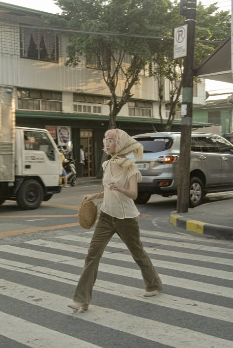 Two People Crossing The Street · Free Stock Photo Street Crossing Photography, Person Walking Down Street, Walking People Photography, People Crossing The Street, Crossing The Street Aesthetic, Crossing Street Photoshoot, Random People Photography Street, Person Walking Side View, Woman Walking Reference