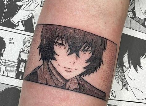 Bungou Stray Dogs Tattoo, Dazai Tattoo, Bsd Tattoo, Tats Aesthetic, Dazai Osuma, Tattoo Para, Diabolik Lovers Wallpaper, Tattoo Anime, Anime Tattoo